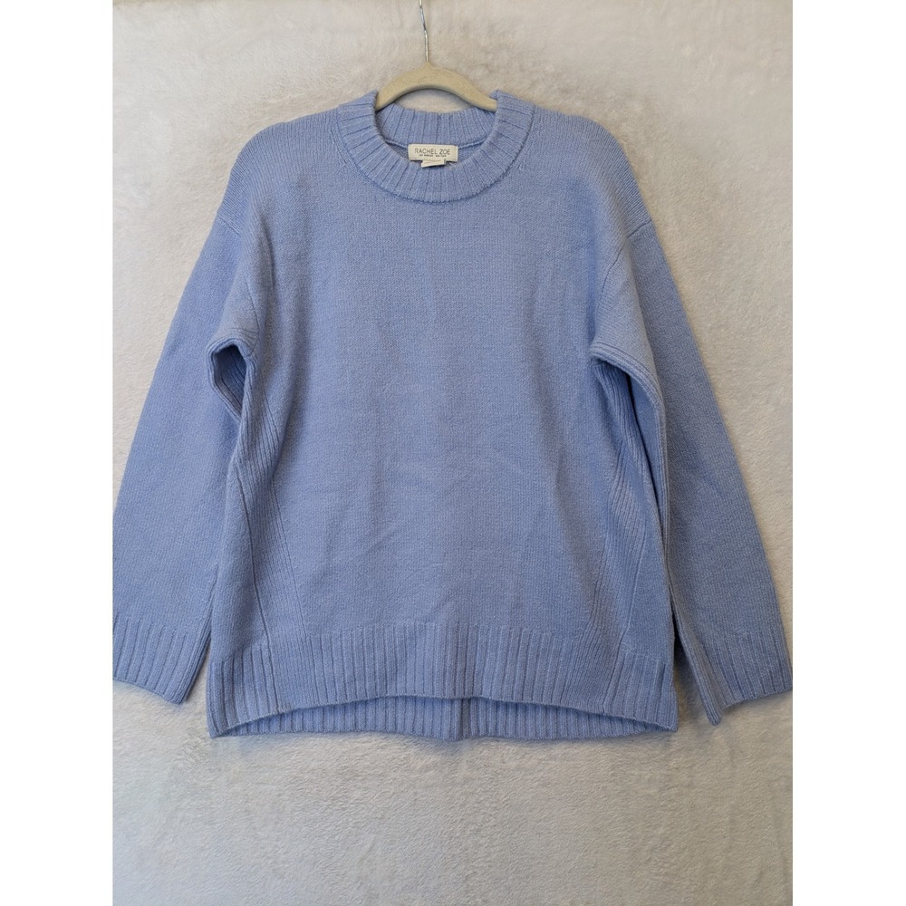 Rachel Zoe Women's Size XS Periwinkle Blue Ribbed Crew Neck Long Sleeve Sweater